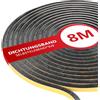 XEEINC 8m Guarnizione a Spazzola Autoadesiva, 9mm(L) X 9mm(P) Guarnizione Spazzola Porta Finestra, Paraspifferi Guarnizione per Porta Blindata, Isolamento Acustico, Anti-Collisione - Nero