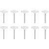 QUARKZMAN 10 Pezzi Manopole Aletta T Viti Testa Zigrinata M4 x 40mm Filettatura Maschio Standard Manopole T/Z Plastica Maniglie Regolabili Manopole Serraggio Mano Vite Testa Zigrinata Bianco
