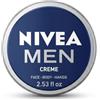 Nivea MEN CREME CREMA VISO MANO CORPO Idratante Pelle Secca 75ml Confezione da due