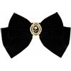 Yurosiay Fiocco per capelli da donna in velluto, grande fiocco di velluto, stile vintage, con rose francesi, con fiocchi eleganti in velluto, per donne e ragazze, colore nero, 1#