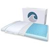 Bluewave Bedding Hyper Slim CarbonBlue Max Cool - Cuscino in memory foam per chi dorme sulla pancia e sulla schiena, design sottile e piatto con raffreddamento avanzato (altezza 5,7 cm, dimensioni