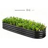 VEVOR Letto da Giardino in Acciaio Zincato 2400 x 600 x 290 mm, Design a Fondo Aperto, Grande Aiuola Rialzata per la Coltivazione di Verdure, Fiori, Erbe Aromatiche e Piante Grasse, Grigio Scuro