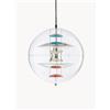 Verpan Lampada a sospensione piccola VP Globe, Design Verner Panton - Blu, Rosso, Argento, Trasparente