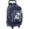 safta El Bambino NAVY - Zaino grande con ruote, compatto, rimovibile, ideale per bambini di diverse età, comodo e versatile, qualità e resistenza, 33 x 22 x 45 cm