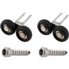 SG Store 2 Ruote Guida Superiori Per Ante Di Armadi Diametro 18,6 Mm Per Ante Scorrevoli Di Armadi 39 X 23 Mm