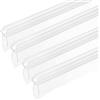 IYEREER 4 Pz Guarnizione Doccia Sottoporta Curva, 40 cm Guarnizioni Box Doccias, Strisce Guarnizione Box Doccia Sottoporta Verticale per spessore vetro 4-6 mm, (H-20 mm)
