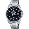 Casio Edifice - Orologio Da Polso Da Uomo Al Quarzo Casual Bracciale E Cassa In Acciaio Inox Di Colore Grigio Quadrante Analogico Nero - EFV-150D-1AVUEF