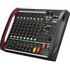 MIXER AUDIO DJ PROFESSIONALE 8 CANALI BLUETOOTH MP3 EFFETTI PARTY KARAOKE FESTE