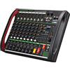 MIXER AUDIO DJ PROFESSIONALE 8 CANALI BLUETOOTH MP3 EFFETTI PARTY KARAOKE FESTE