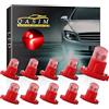 Qasim 10x T4.2 LED COB Lampadine 1SMD Rosso per auto Luce Cruscotto Strumento Tachimetro Pannello DC 12V