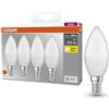 Osram LED Base Classic B Lampada, a Forma di Candela con Attacco E14, non dimmerabile, Sostituisce 5,0W = 40 watt, opaca, Bianco Caldo, 2700 Kelvin, Confezione da 4