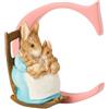 Enesco Beatrix Potter - Figurina Lettera C con coniglio e coniglietti