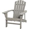 Outsunny Poltrona adirondack Poltrona da Giardino Poltrona da Esterno dim. 78L x 89P x 88H cm Legno Massiccio Abete Grigio Effetto Invecchiato per Giardino, Terrazza e Balcone