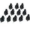 KAISH Set di 12 manopole di potenziometro vintage a forma di testa di gallina di piccole dimensioni per chitarra, basso, potenziometro, amplificatore di pedale effetto con set di viti Nero