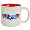 Elbenwald Top Gun - Tazza con logo in ceramica bianca