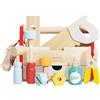 Le Toy Van Cassetta degli Attrezzi in Legno Naturale Certificato FSC Gioco Bambino 3 Anni, 11 Accessori Inclusi, Senza plastica, favorisce Lo Sviluppo delle abilità motorie Fini
