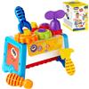 Chicco Cassetta degli Attrezzi 2 in 1, Banco da Lavoro per Bambini con Attrezzi Giocattolo, Gioco STEM con 15 Pezzi tra Cui Martello, Cacciavite e Chiave Inglese - Giochi Educativi 1 Anno - 3 Anni