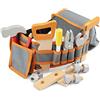 Woet® Set Cintura Attrezzi Blu per Bambini - Giocattolo Falegname di Imitazione - Con Attrezzi in Legno - A Partire da 3 Anni