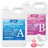 WYCOON Gomma siliconica liquida per stampi - 15 Shore A, Non tossica a Cura Rapida (1:1), per la Realizzazione di stampi per Resina epossidica, Candele, Gesso e Fai da Te (Translucido, 4.52kg)