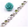 15.4 GM 925 Argento Sterling Naturale Multi Pietra Dura Fatto a Mano Misura 8 "