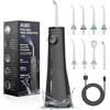 AUIEI Jet dentale Hydropulseur Portable Water Flosser, Irrigatore orale 5 modalità e 8 ugelli, serbatoio 300 ml, USB caricato, impermeabile IPX7, adatto Gencive Sensible (nero)