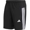 adidas Uomo Workout Essentials Base 3 Stripes Woven Short Shorts, Black/White, S 7 inch