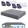 RVT SECURITY Kit IP POE NVR 8 canali e 4 telecamere Bullet Audio visione notturna 30 metri