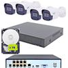 RVT SECURITY Kit Videosorveglianza NVR 8 CH IP PoE 4 telecamere con Audio HDD 1 TB incluso