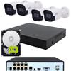 RVT SECURITY Kit IP POE videosorveglianza NVR 8 CH 4 telecamere con Audio HDD 1 TB incluso