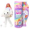 Barbie, Cutie Reveal Serie Pigiamini, Bambola con Costume da Agnellino di Peluce, t-shirt Dream e Accessori, 10 Sorprese Cambia Colore, Giocattolo per Bambini, 3+ anni, HKR03