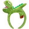 Bohue Fascia per capelli con dinosauro verde con animale 3D cartone animato dinosauro fascia per capelli costume di Halloween Cosplay Dess Up accessori per bambini adulti