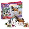 SCHLEICH Horse Club | Calendario dell'Avvento Horse Club 2025 - 99092 | con Figura snodabile di Lisa, 2 Cavalli, Un Gatto, finimenti e Tanti Accessori | Idea Regalo dai 5 Anni in su | 36 Pezzi