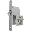 bricoleva.it Kit Serratura Porta Scorrevole Rosetta Quadrata Con Chiave, Maniglia con Serratura per Porta Scorrevole (Colore Cromo Satinato)