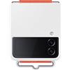 Samsung Silicone Cover with Strap Custodia con Fascia per mano per Galaxy Z Flip4, Bianco
