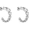 Purelei Evermore Orecchini a cerchio - Eleganti orecchini con zirconi cubici a forma di cuore | Acciaio inossidabile placcato oro 18 carati, argento, oro rosa, Normal, Acciaio inossidabile, Abalone