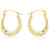 Carissima Orecchini creoli con motivo da donna in oro giallo 9 ct