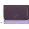 DUDU Portafoglio donna piccolo RFID in pelle multicolore Colorful Deep purple
