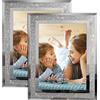 Calenzana Artsay - Cornice portafoto in vetro luccicante, per tavolo, 13 x 17 cm, set da 2