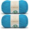 Caron Simply ME - Gomitolo di filato blu topazio, 2 confezioni da 200 g, 62% acrilico, 20% nylon, 18% lana, #5 Bulky, 200 m, per maglia/uncinetto