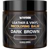 WYCOON Kit Riparazione Pelle Marrone Scuro - Tintura Liquida, Vernice e Crema Colorante per Divani, Mobili, Sedili Auto, Scarpe, Giacca| Ripristina Pelle Graffiata e Sbiadita
