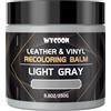 WYCOON Kit Riparazione Pelle Grigio Chiaro - Tintura Liquida, Vernice e Crema Colorante per Divani, Mobili, Sedili Auto, Scarpe, Giacca| Ripristina Pelle Graffiata e Sbiadita