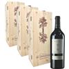 Lo Zoccolaio - Vino Rosso - Langhe Rosso DOC Baccanera 1 X 750 ml + Cassa Legno (Confezione da 3)