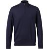 Charles Tyrwhitt Navy blue pure merino zip neck jumper