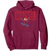 Marvel Spider-Man Chibi Action Pose Logo Outline Felpa con Cappuccio