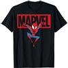 Marvel Spider-Man Chibi Action Pose Logo Outline Maglietta