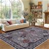 MAST DOO Tappeto lavabile per soggiorno, 200 x 300 cm, boho a pelo corto, per camera da letto, stile retrò, grande tappeto per ufficio, sala da pranzo, cameretta dei bambini, soggiorno, viola