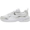 PUMA MILENIO Tech 2000 Metallic Whisper Sneaker, Bianco-Piuma Grigio Argento, 38,5, Puma Piuma Bianca Grigio PUMA Argento, 38.5 EU