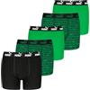 Puma Boy's Printed Boxers Boxer, Black/Green, 122/128 (5er Pack)