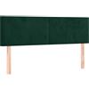 vidaXL Testiere 2 pz Verde Scuro 72x5x78/88 cm in Velluto