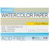 MEEDEN Blocco di carta dell'acquerello, 100% cotone Watercolor Paper Pad di 20 fogli, 140lb / 300gsm, carta di arte senza acidi per acquerello, guazzo e altro ancora, 18×12,5 cm stampa fredda
